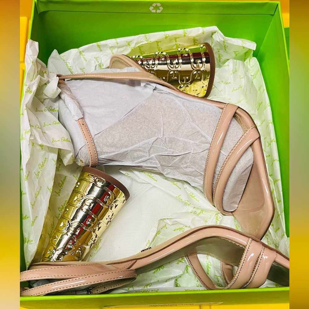 Sam Edelman Blush & Gold Accents Heels